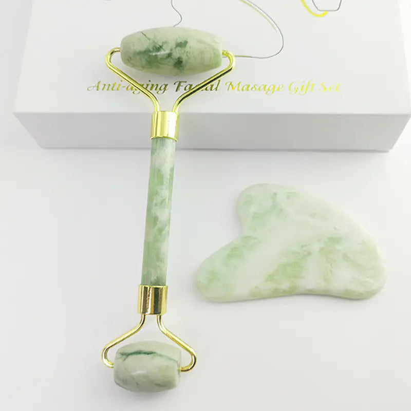 White Jade Roller & Gua Sha Wellness Set