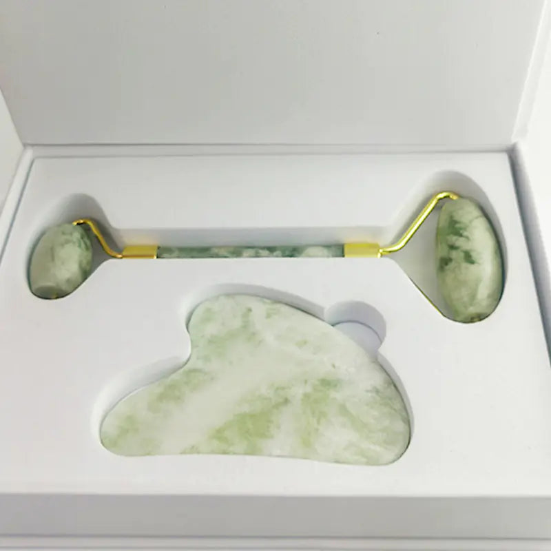 White Jade Roller & Gua Sha Wellness Set