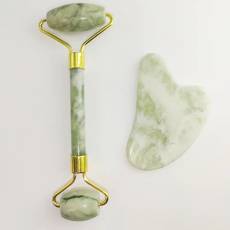 White Jade Roller & Gua Sha Wellness Set
